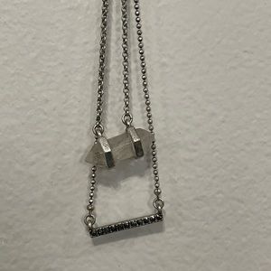 Adjustable length, dual chain necklace. Not worn.